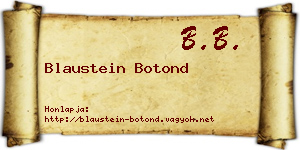 Blaustein Botond névjegykártya